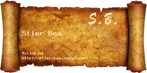 Stier Bea névjegykártya